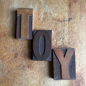 THREE VINTAGE LETTERPRESS Blocks